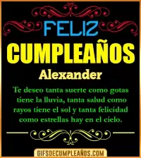 GIF Frases de Cumpleaños Alexander